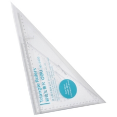 得力(deli)6430 塑料三角尺（直角直尺+等腰三角形直尺）2把装