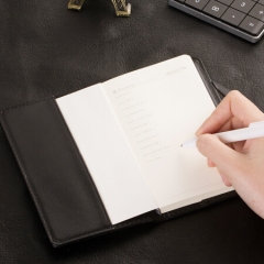 得力(deli)64K/120页简约扣带皮面本记事本笔记本子 颜色随机3336