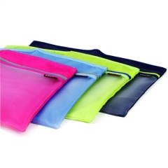 得力（deli） 5841 透气双层柔质收纳袋 A4拉链袋 单只装 颜色随机