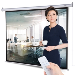 得力50440  100英寸 4:3电动调节投影幕布投影布