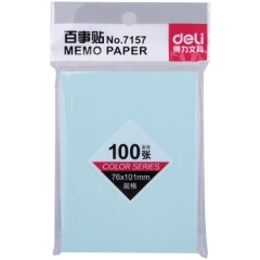 得力7157彩色百事贴 76×101mm100张/本/12本/盒