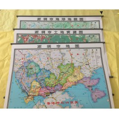 横幅   深圳地图带玻璃框