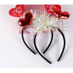 儿童表演头饰爱心星星发箍自拍萌萌哒小可爱直播饰品道具弹簧头红色五星发箍