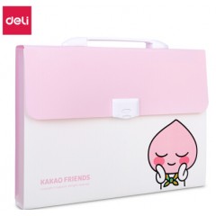 得力(deli)kakao friends大容量学生风琴包 A4/13格多层试卷资料收纳手提袋 72503